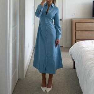 NWT Forcast Lune Ruched Shirt Dress